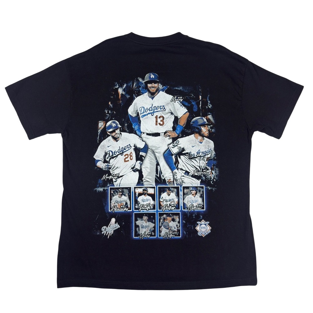 Cisco Pretty Boy Los Angeles Dodgers Graphic T-Shirt Mens Large Black MLB LA Tee